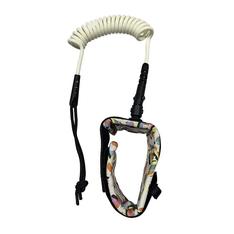 Portable surfboard hand holding rope with high elasticity for secure board transport