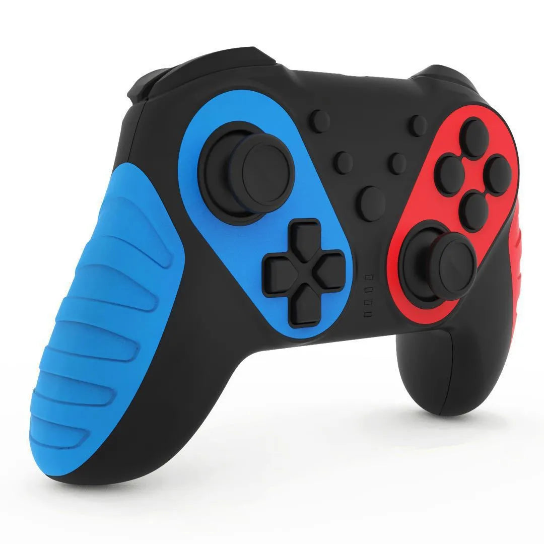 Red and blue wireless Bluetooth gamepad for Nintendo Switch and PC computers