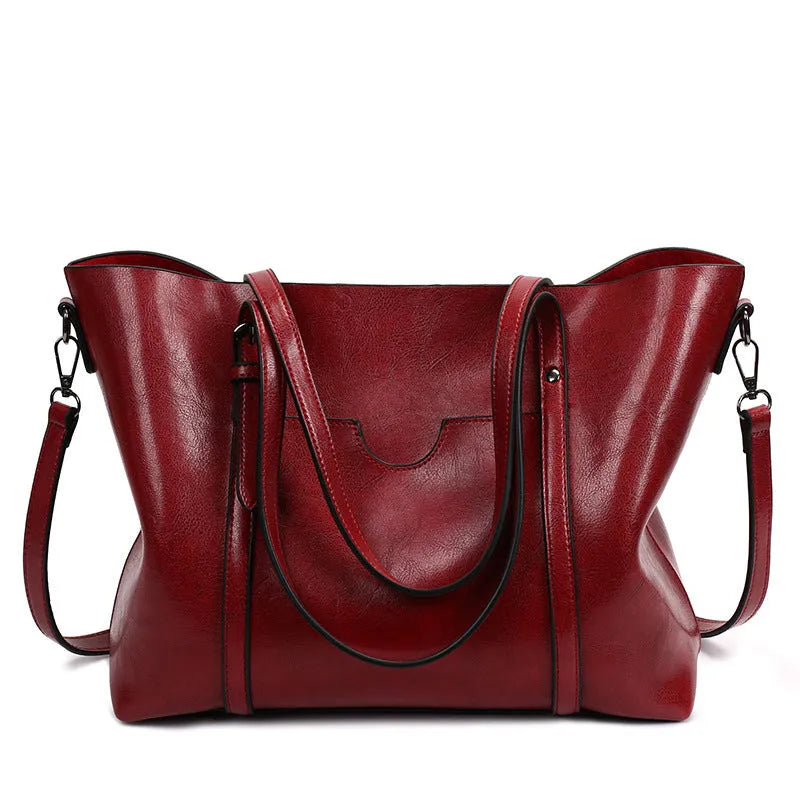 Retro messenger bag in PU leather with A4 document capacity, shown in available colours