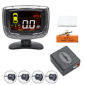 Wireless reversing sensor system with LED display unit and four embedded probes for vehicle obstacle detection