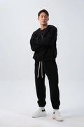 Men's polar fleece winter sports suit with long sleeve coat and padded trousers in multiple colour options
