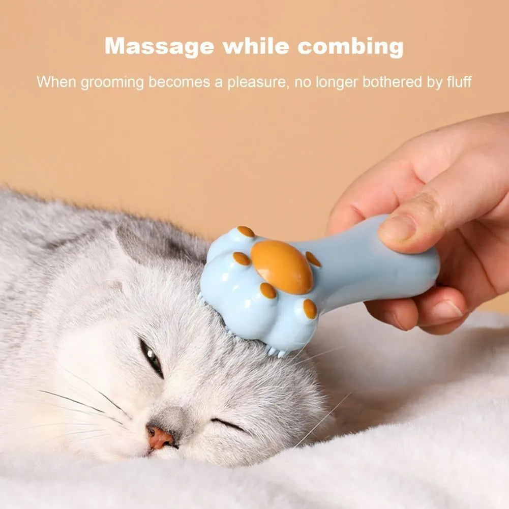 Cartoon design cat massage comb with catnip toy for dental care and digestion promotion