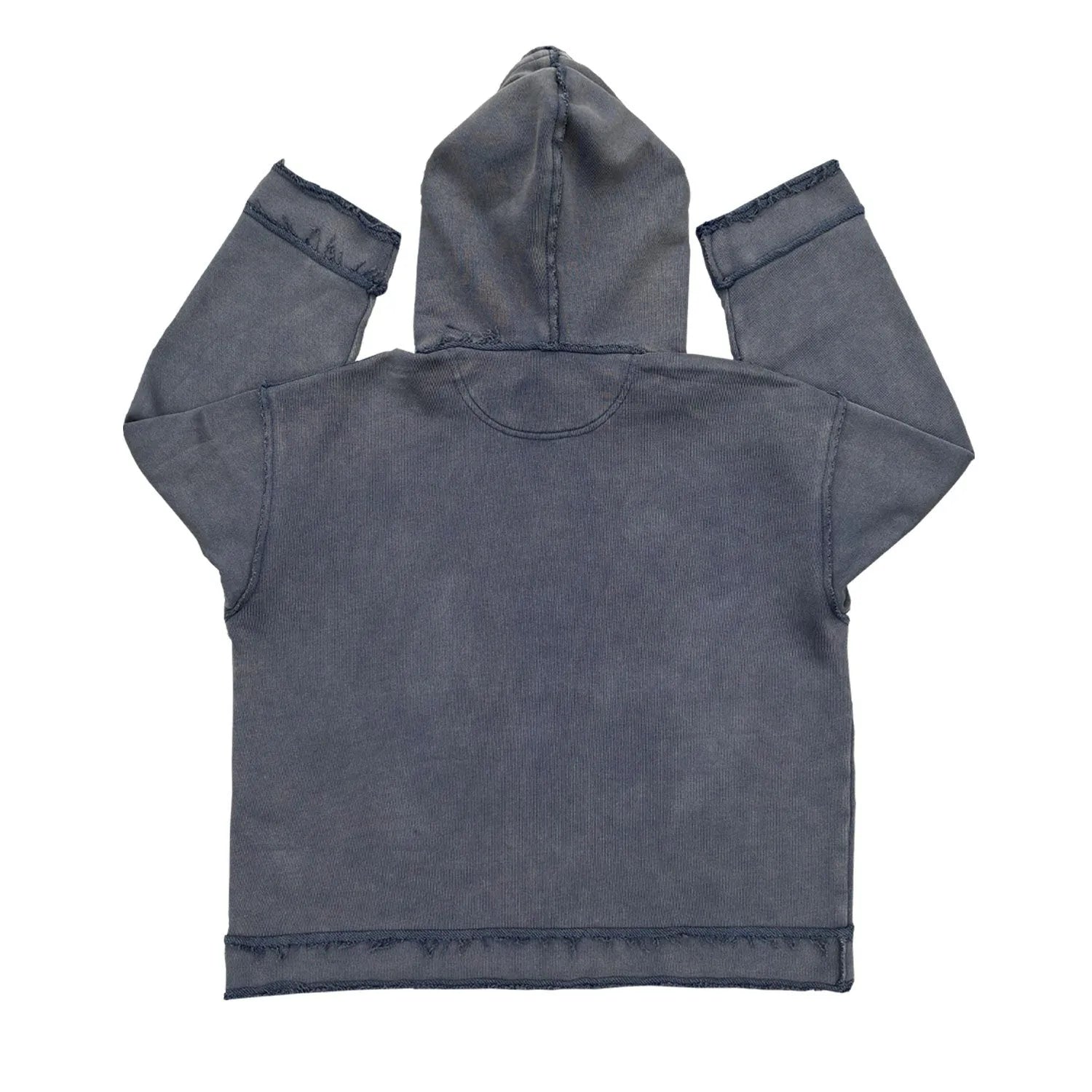 Dark blue hoodie with The Sun Also Rises graphic print, shown in sizes M, L, XL