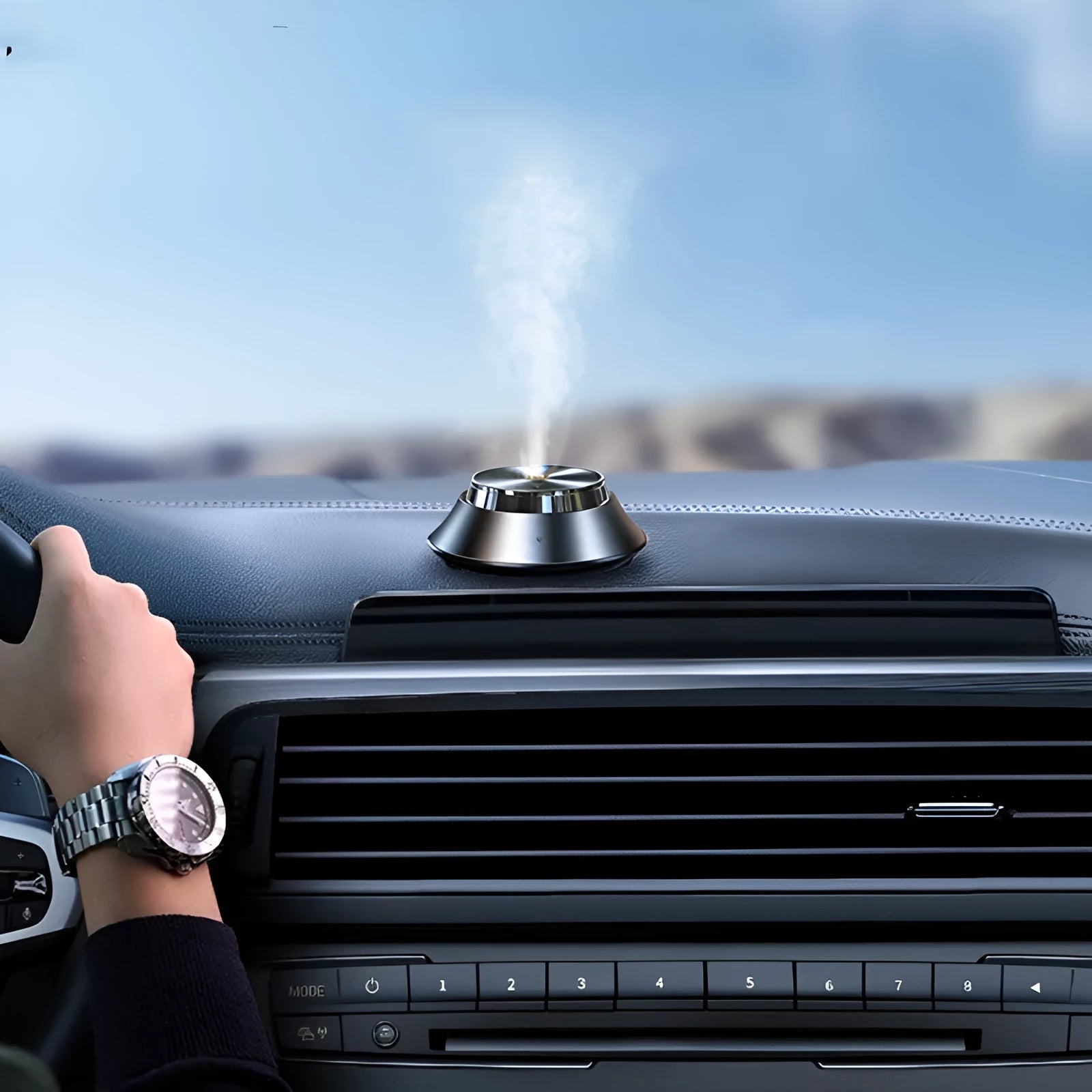 Black butterfly shaped car aromatherapy air purifier with USB cable and essential oil bottle