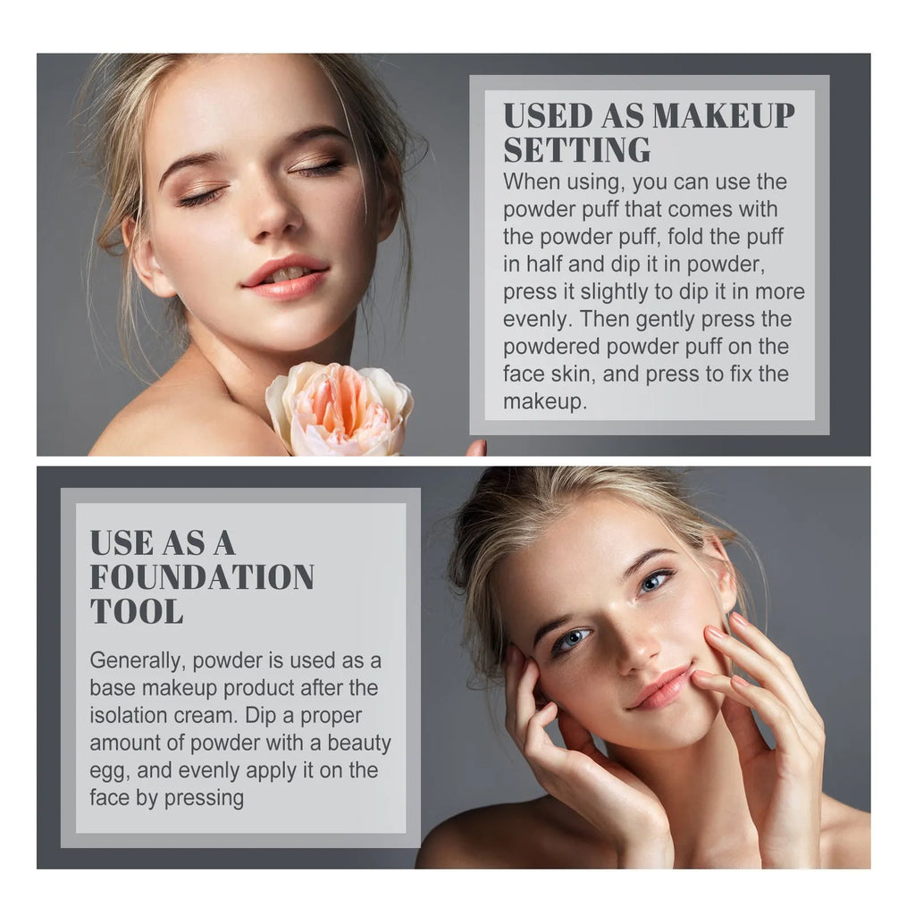 Finishing powder compact 8g natural flawless makeup setting powder