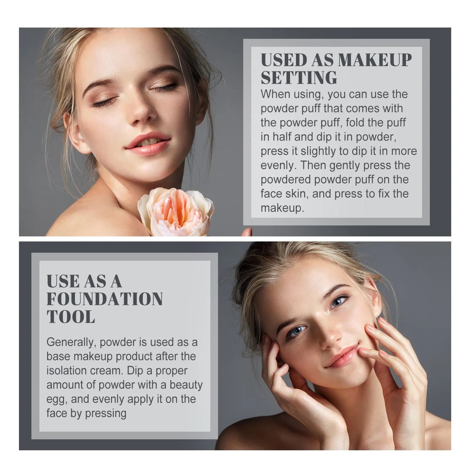 Finishing powder compact 8g natural flawless makeup setting powder