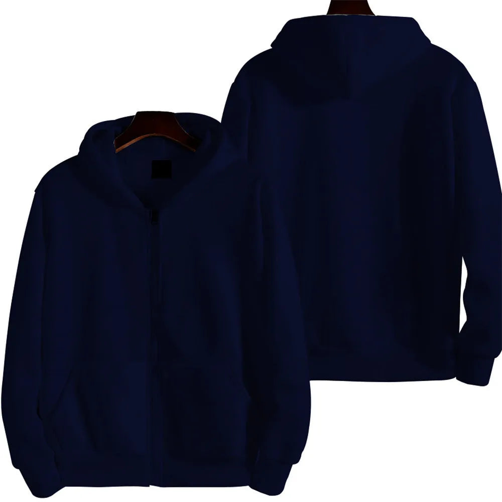 Men's loose fit solid colour sports zip jacket in lightweight fabric