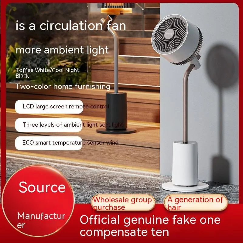 Gray charging mute wall-mounted fan with four blades, brushless motor, and USB power cable