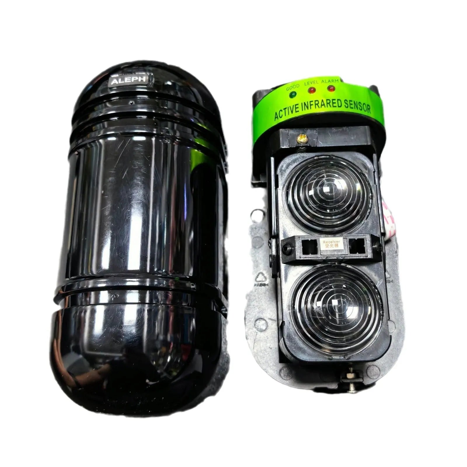 Black 2-beam infrared anti-theft alarm detector for perimeter security