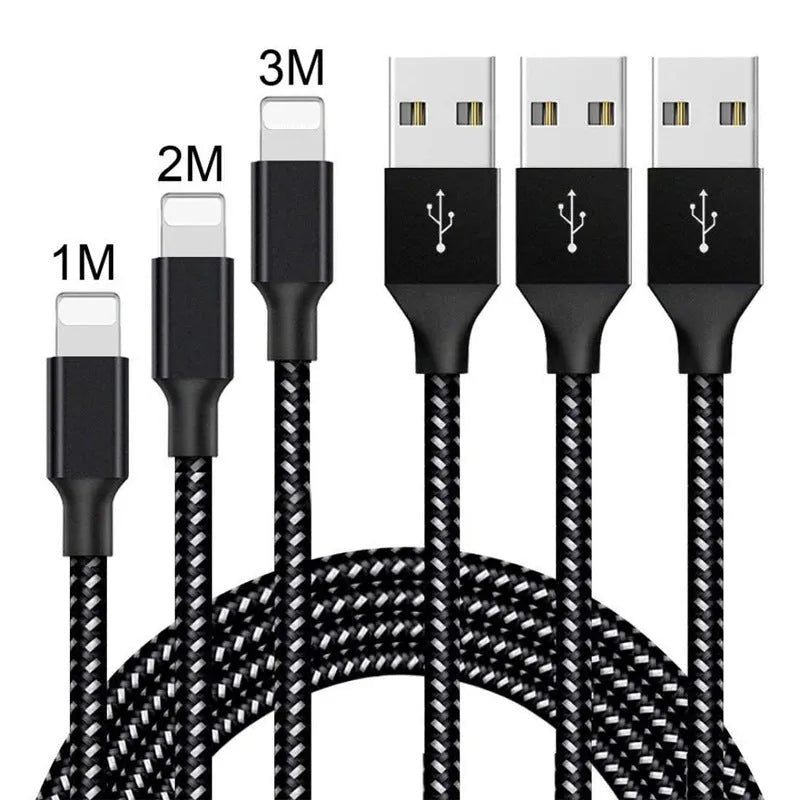 Braided micro USB fast charging cable for Android phones in multiple colours