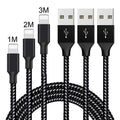 Braided micro USB fast charging cable for Android phones in multiple colours