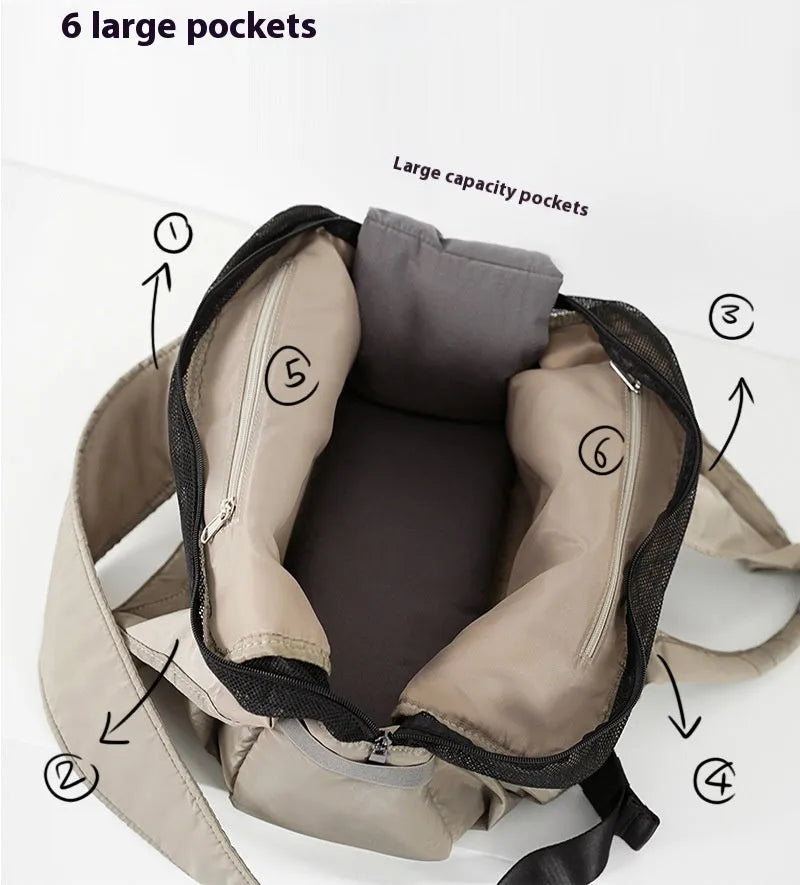 Apricot cloth pet carrier bag measuring 41cm length 16cm width 28cm height