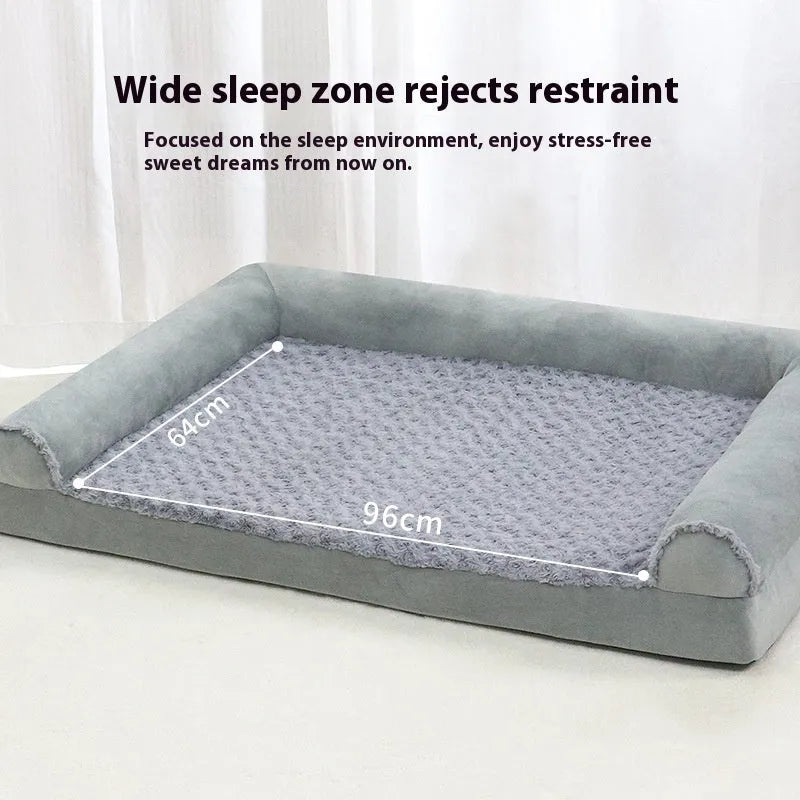 Light grey soft cloth dog kennel for a large dog, showing its enclosed design and spacious interior.