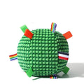 17cm blue and yellow pineapple texture vocal dog ball toy for chewing and interactive play
