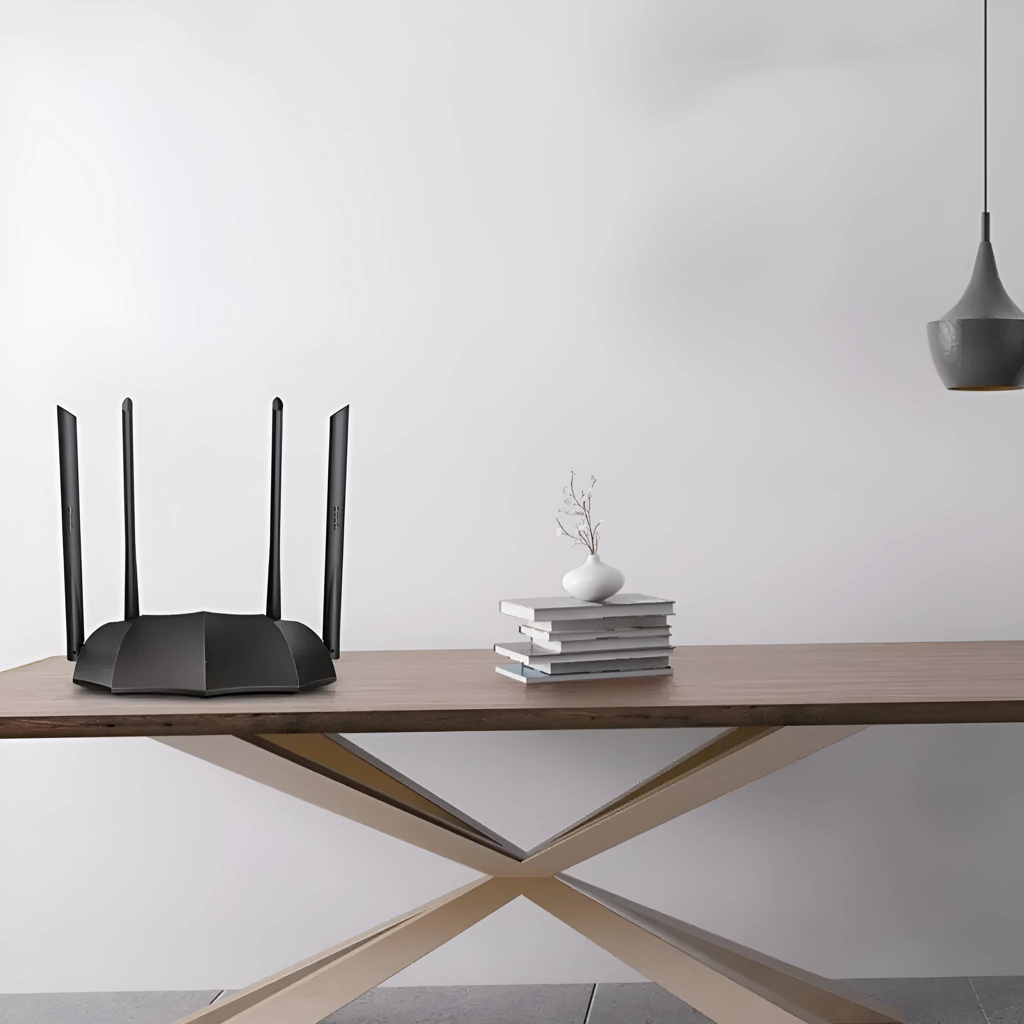 Dual-band wireless gigabit router with multiple Ethernet ports