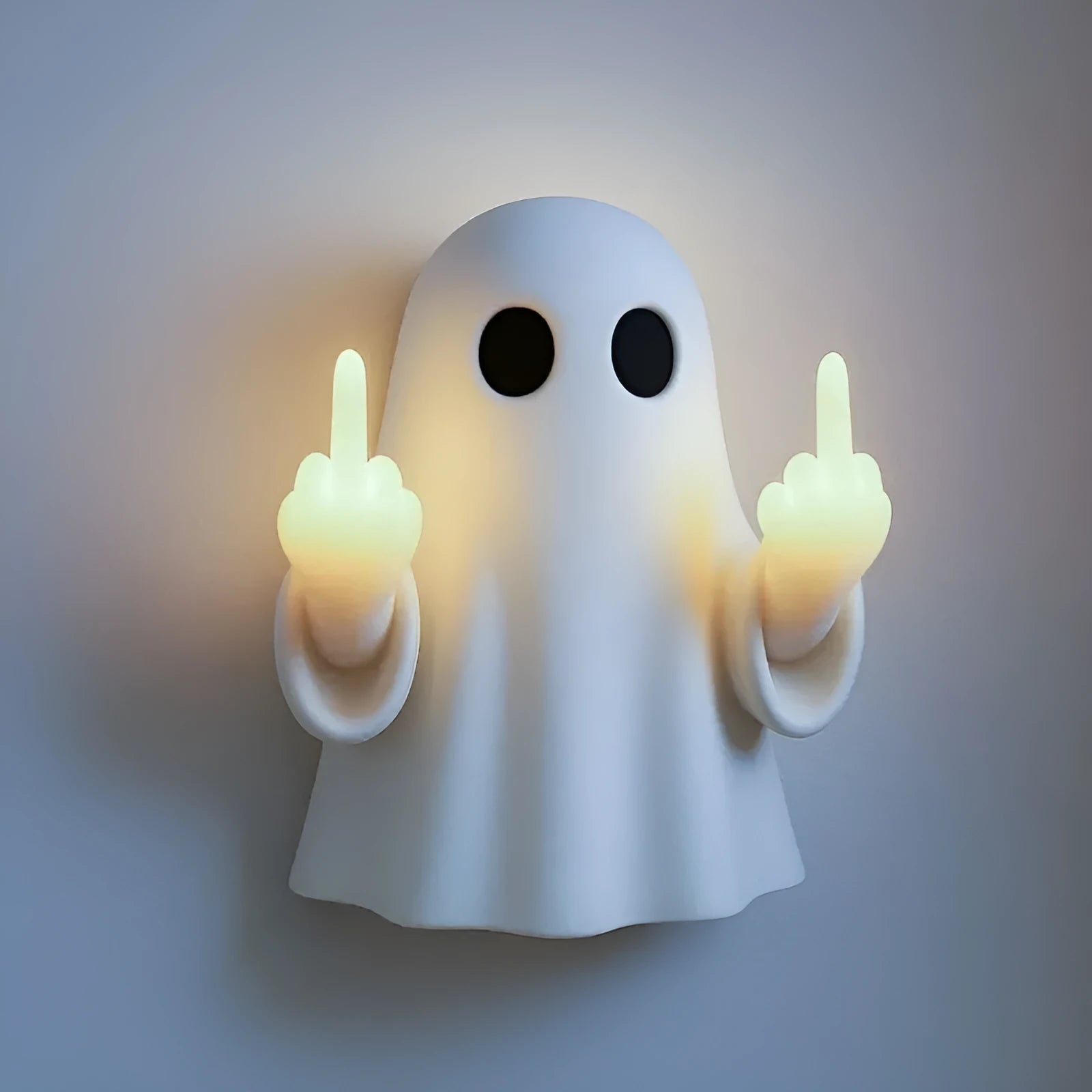 White plastic ghost statue decorative night lamp for Halloween