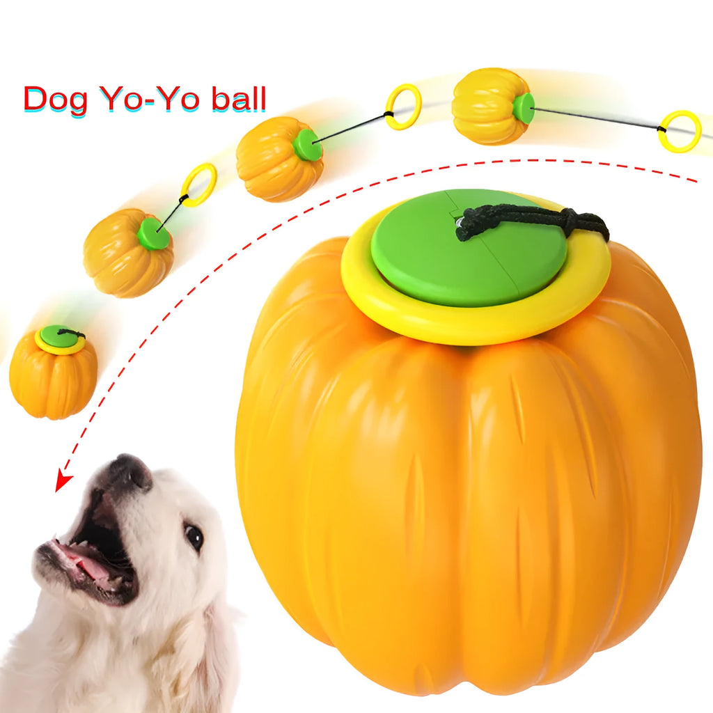 Green, orange and yellow 68mm plastic squeaker dog chew ball toy for small dogs