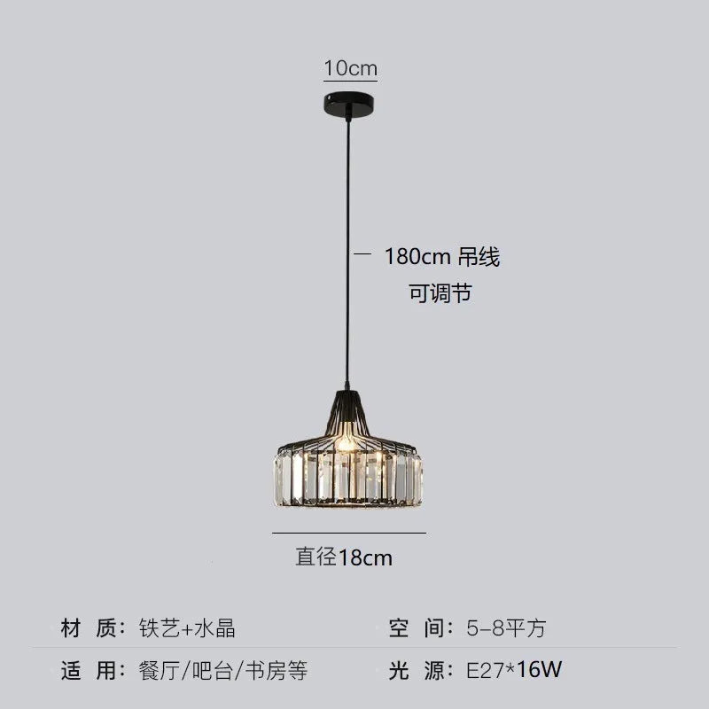 Black and gold crystal chandelier ceiling lamp with LED light in three colour settings