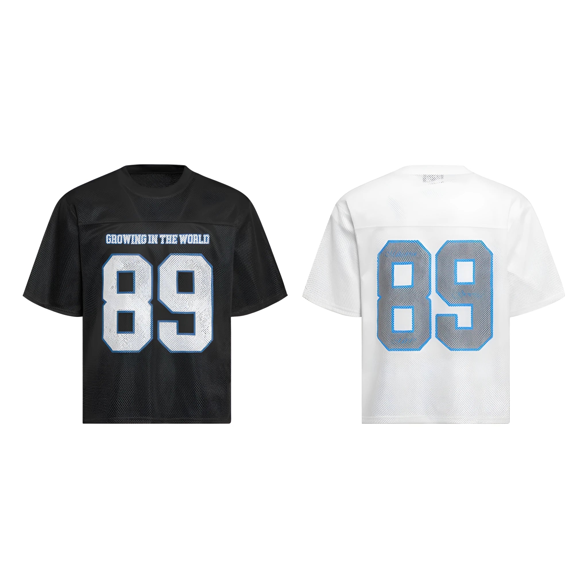 Alphanumeric print loose-fitting casual t-shirt in black and white colour options