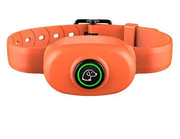 Waterproof rechargeable dog training collar with remote control in black or orange colour options
