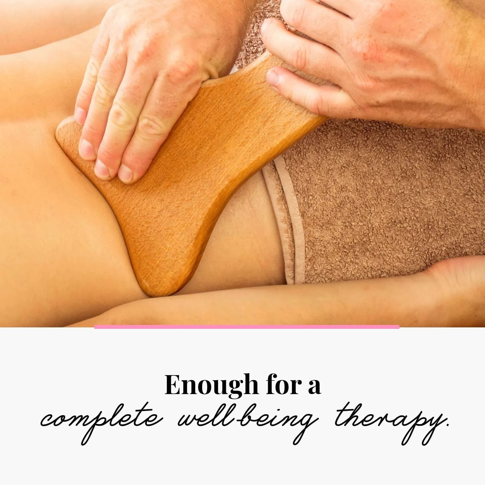 Natural beech wood massage roller set showing straight, curved and T-shaped designs