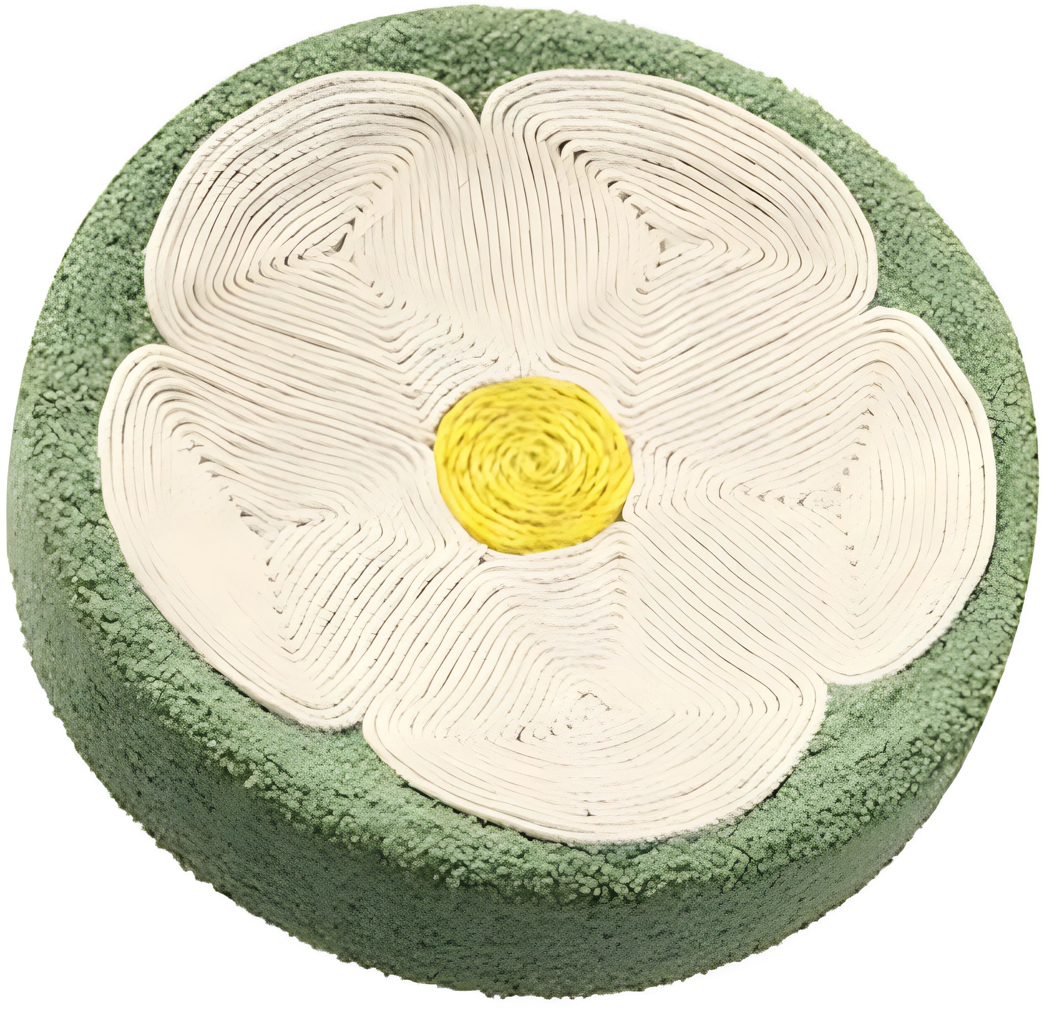 Green round sisal fabric cat scratcher bowl lounge bed for scratching and sleeping