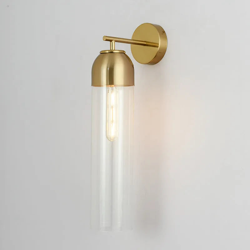 Nordic postmodern glass wall lamp in modern minimalist design with coloured glass shade