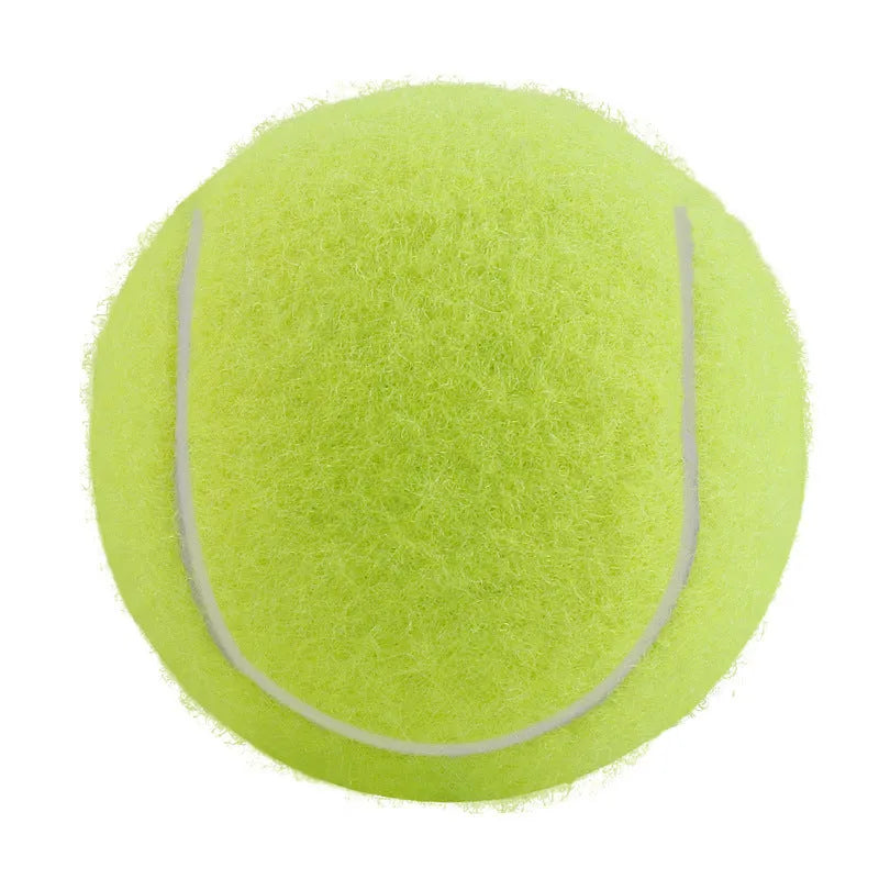 Bite-resistant rubber dog tennis ball in 6.3cm size showing bright colour options