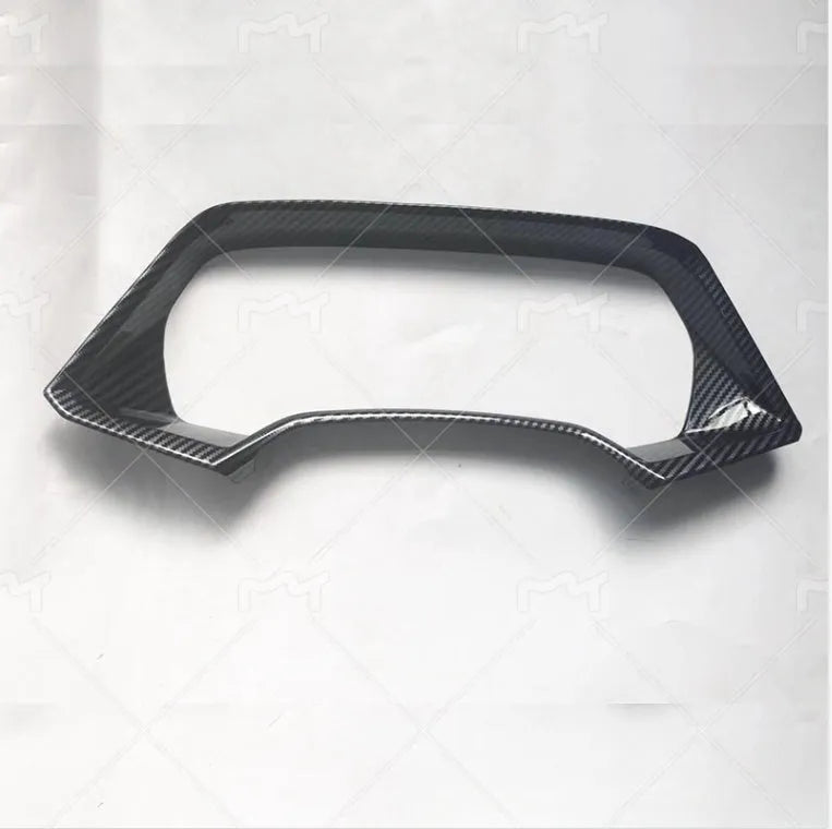 ABS plastic decorative dashboard frame for a BMW X5L in Carbon Fibre and Peach Wood finishes
