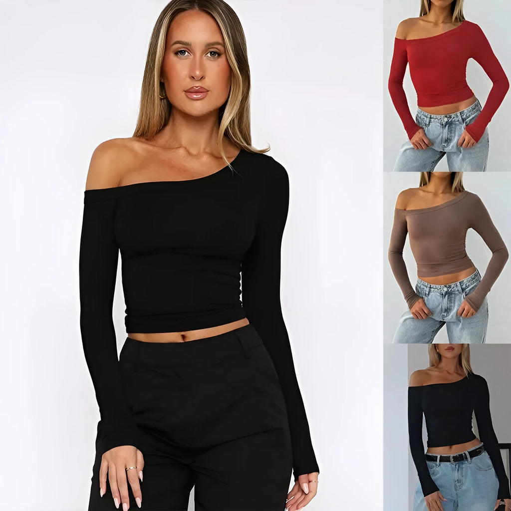 Women's black slim fit long sleeve cardigan with cross shoulder strap detail