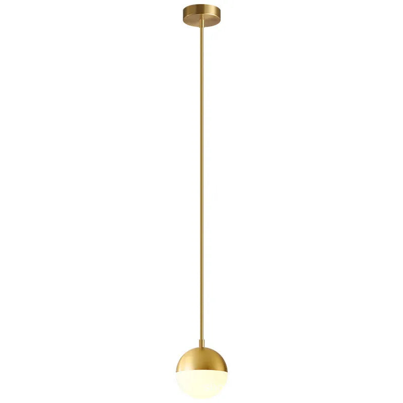 Nordic iron and glass chandelier with gold hanging wire 15cm for bedroom or TV wall