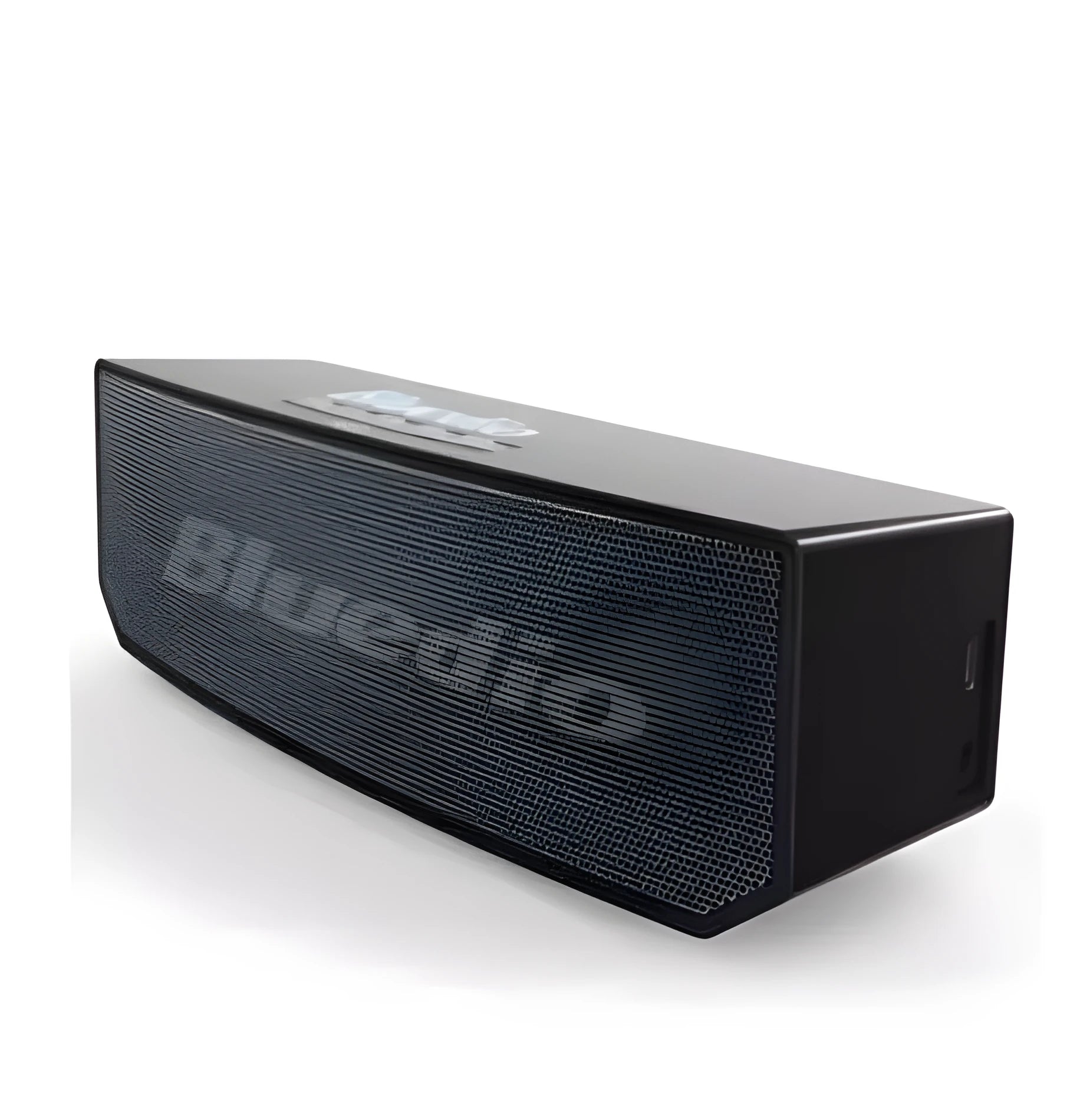 Black BS-6 cloud smart speaker with 52mm drive unit and micro-USB charging port