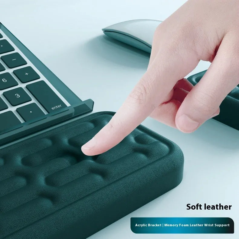 Double-sided keyboard and mouse pad with memory foam wrist rest in various colour options