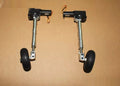Alloy retractable shock-absorbing landing gear for remote control electric aircraft with wheel options