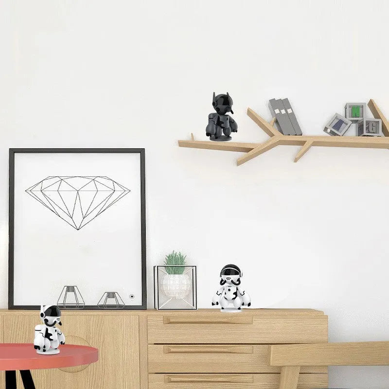 White indoor security camera with detachable base on a table