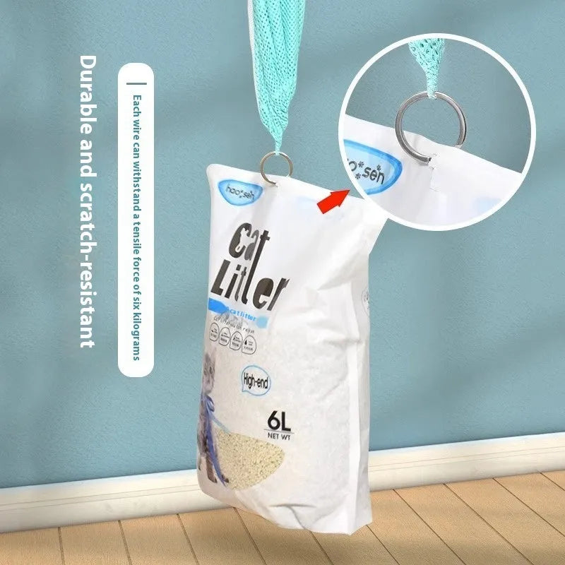 Cat grooming bag with detachable lifting feature in grey white, green white, or pink white colour options
