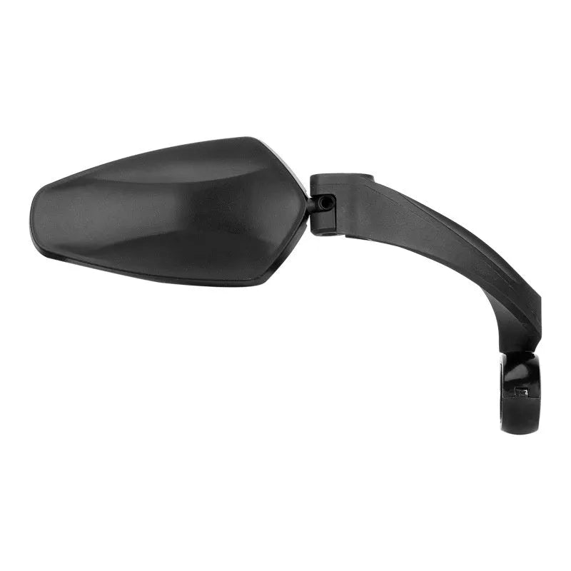 Black PMMA acrylic bicycle rearview mirror measuring 210mm by 102.5mm for left, right or pair installation