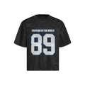 Alphanumeric print loose-fitting casual t-shirt in black and white colour options