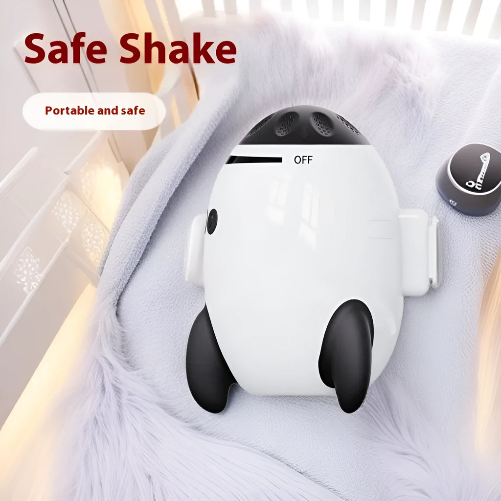 White portable baby stroller shaking device with automatic rocking and Bluetooth connection