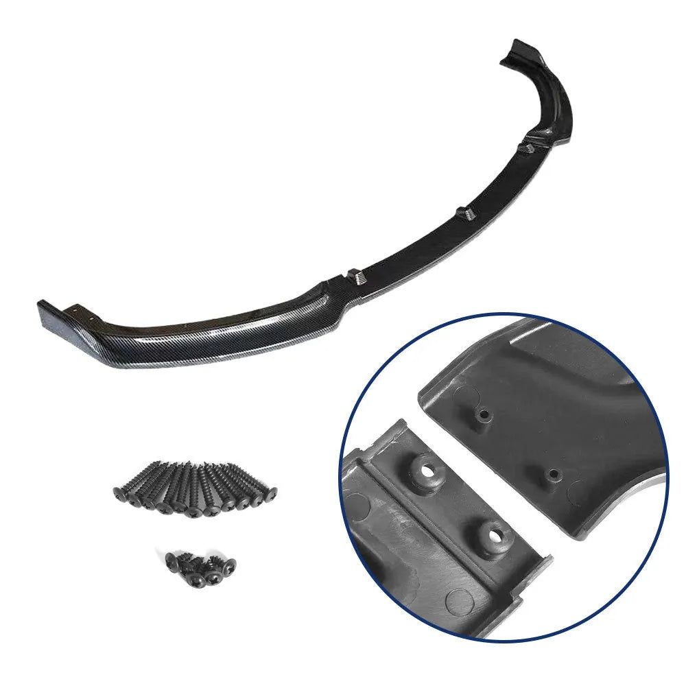 Bright black PP plastic front bumper lip spoiler for BMW F30 F35 3 Series