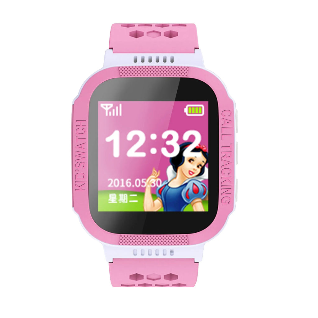 Blue children's phone watch with 1.44 inch IPS screen display