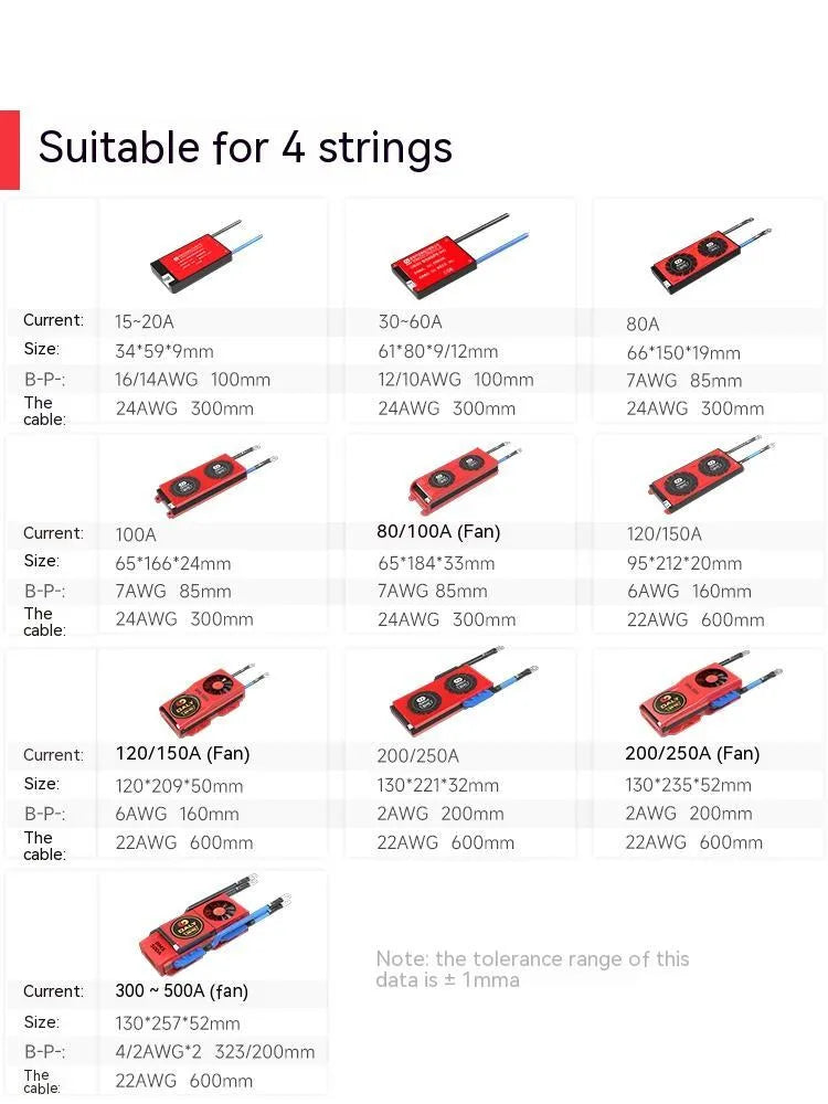 Dali brand lithium iron phosphate battery protection circuit board for 12V systems.