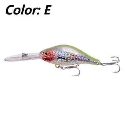 105mm deep diving mino fishing lure with floating rock design in multiple colours