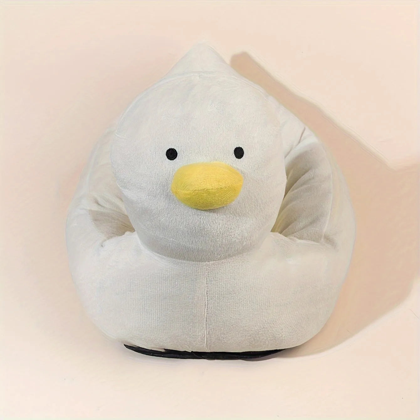 Blue duck-shaped pet bed sofa for small dogs and cats with fluffy polyester cushion