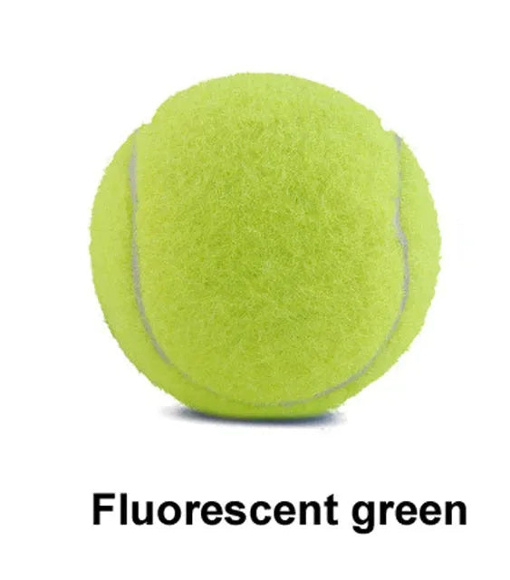 Bite-resistant rubber dog tennis ball in 6.3cm size showing bright colour options