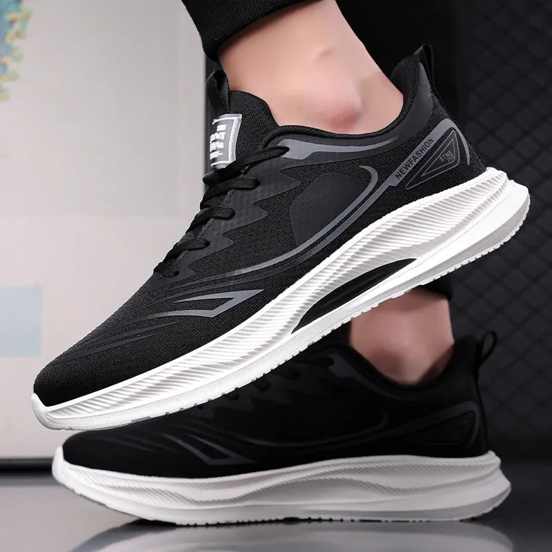 Men's low-top casual summer shoes with mesh upper and rubber sole in multiple colour options