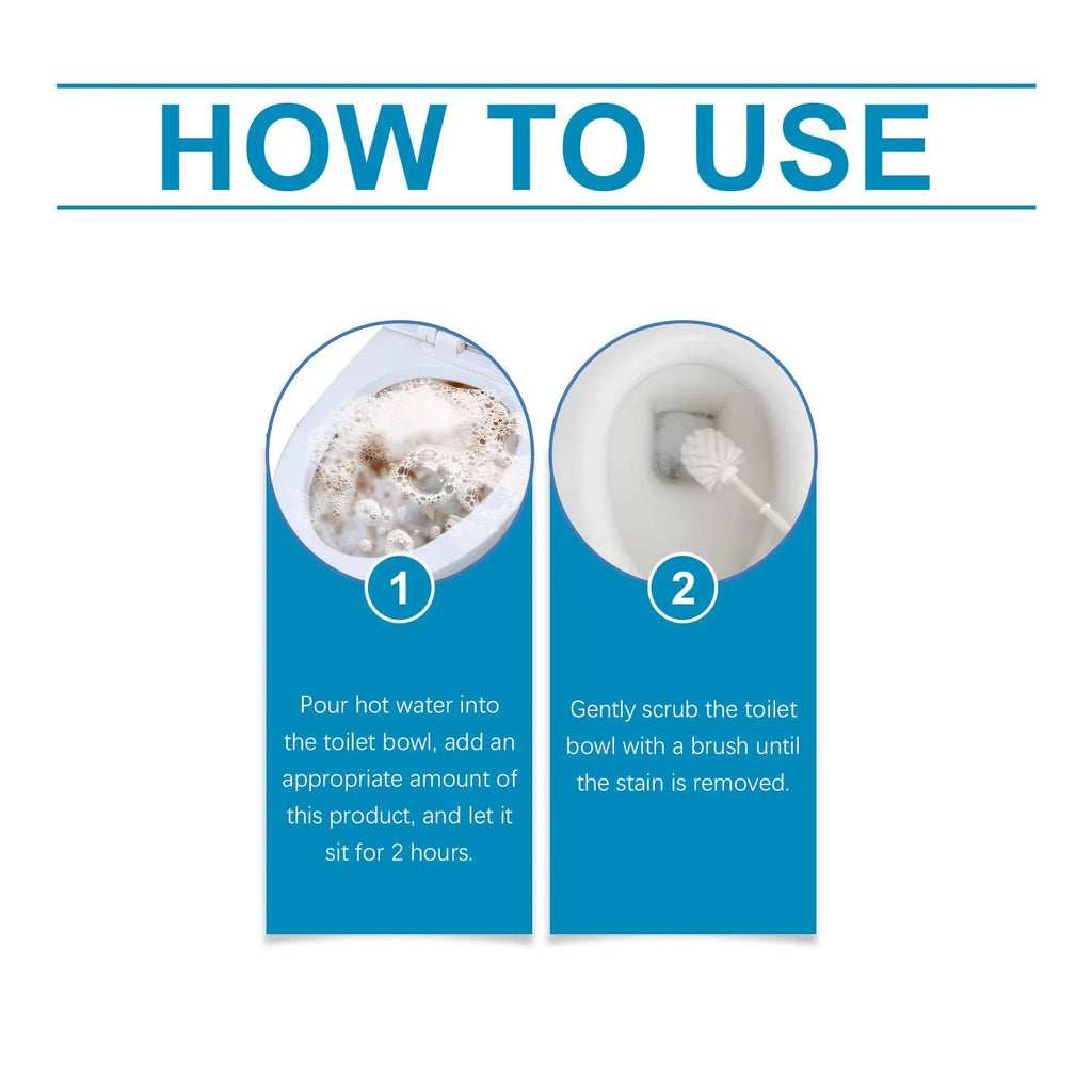Toilet cleaning powder in 120g pack with four individual 30g sachets for bathroom maintenance