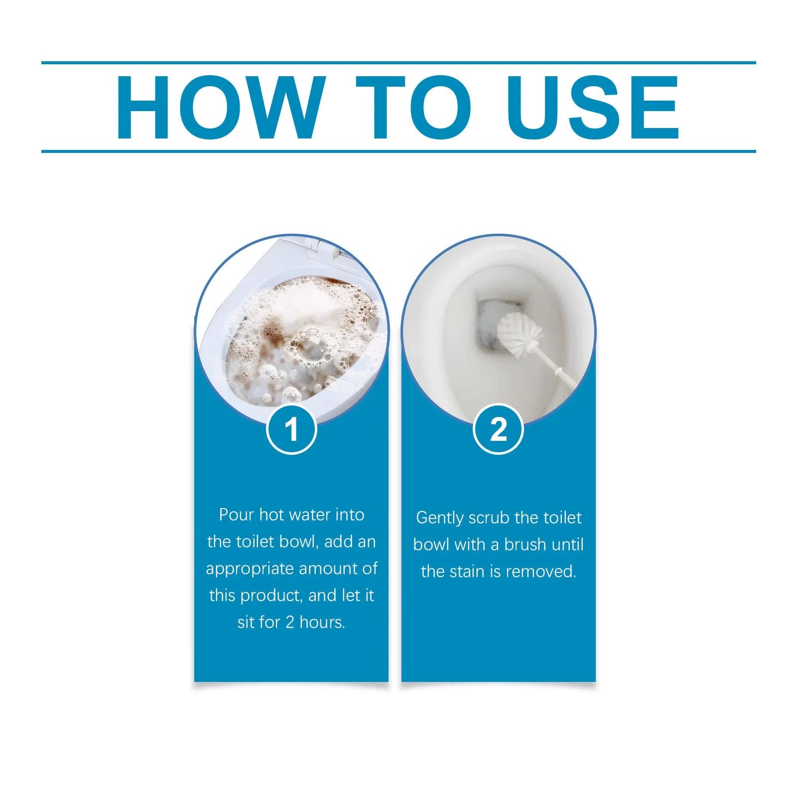 Toilet cleaning powder in 120g pack with four individual 30g sachets for bathroom maintenance