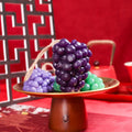 Purple and green handmade grape cluster soap bar weighing 80g