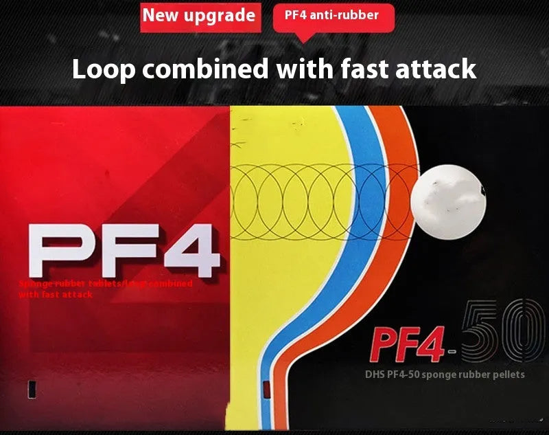 Fast Attack Sticky Classic-50 table tennis bat with anti rubber, red and black thick sponge options.